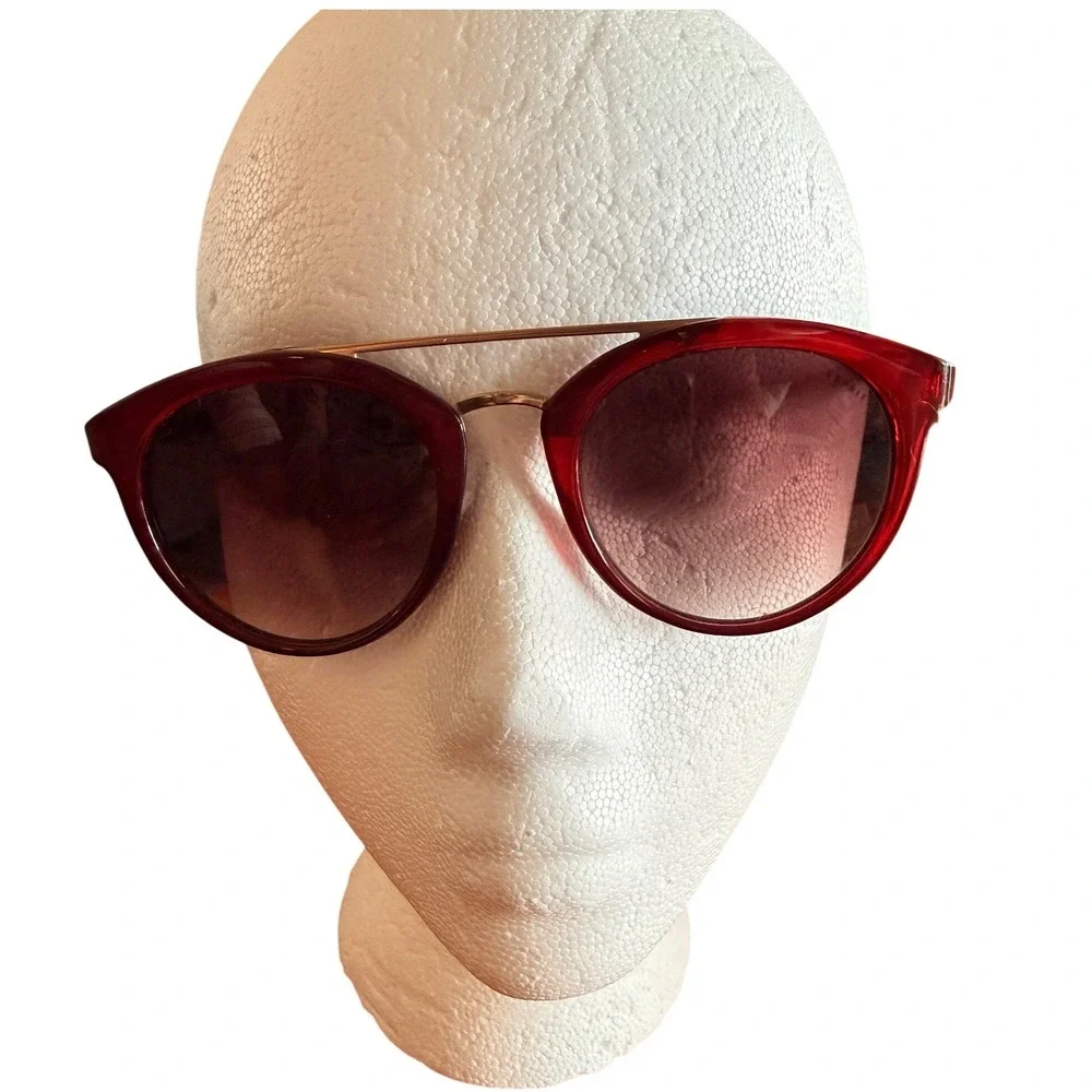 Summer Beach Vacation Vtg Esprit Round Double Bridge Sunglasses 50-21-133‎